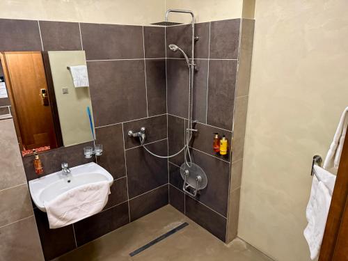 Koupelna v ubytování Hotel Ostrov