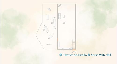 Půdorys ubytování Terrace on Orrido di Nesso Waterfall by Rent All Como