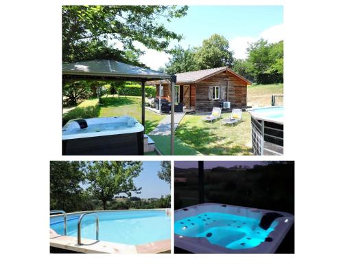 Chalet Mélèze - Les Chalets de Barruérot - Spa jacuzzi privatif - Piscine en été