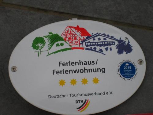 a frisbee with drawings of buildings on it at Haus Herdlitschke in Polle