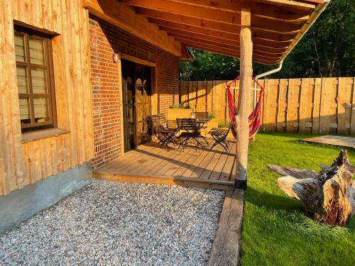 Κήπος έξω από το Tolles Ferienhaus In Altwarp Mit Garten