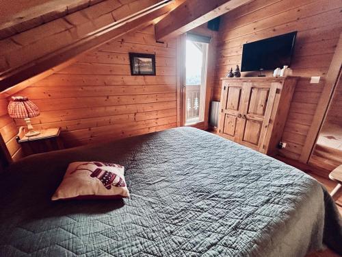 Postel nebo postele na pokoji v ubytování Chalet Le Meix-SaGe