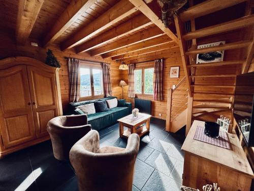 Posezení v ubytování Chalet Le Meix-SaGe