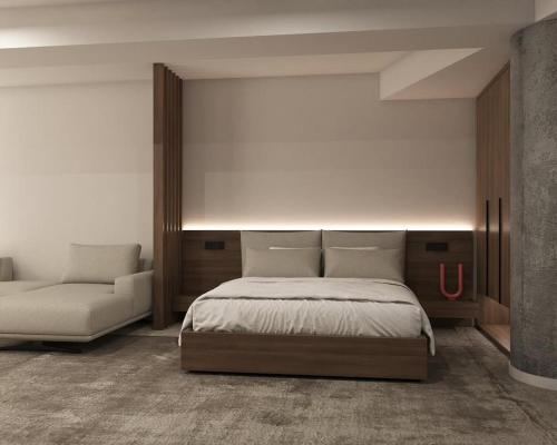 Postel nebo postele na pokoji v ubytování Hotel Atlantiis Suites Near IGI Airport