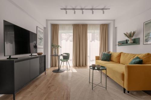 Μια τηλεόραση ή/και κέντρο ψυχαγωγίας στο APARTIO ROOMS Zabrze