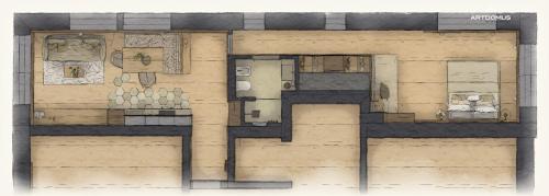 a floor plan of a building at Miraval NaturHotel in Badia