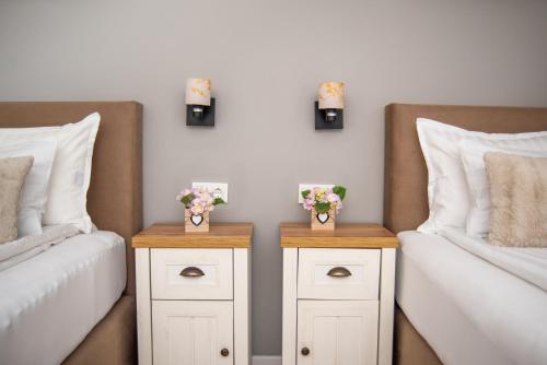 Ένα ή περισσότερα κρεβάτια σε δωμάτιο στο Apartment Mey