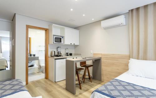 Dapur atau dapur kecil di Villary Flats Gramado