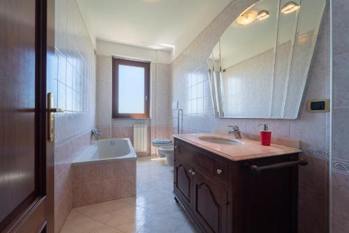 Koupelna v ubytování Villa Laconi