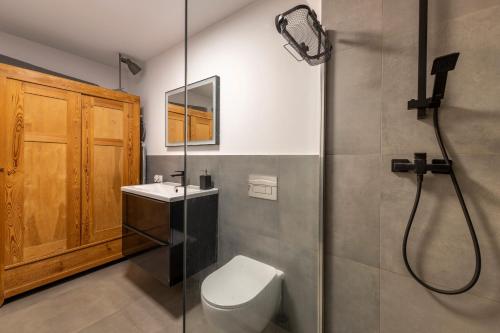 Koupelna v ubytování Apartament Biały