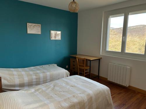 Postel nebo postele na pokoji v ubytování La Terrasse du Serre