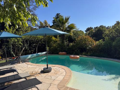 Photo de la galerie de l'établissement Rez-de-villa - piscine chauffée & jardin- salon avec canapé lit, cuisine et 2 chambres, à Mougins
