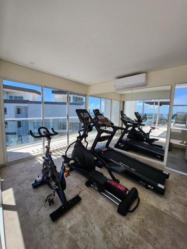 Fitness centrum a/nebo fitness zařízení v ubytování Cartagena Exclusive Apartment with Jacuzzi
