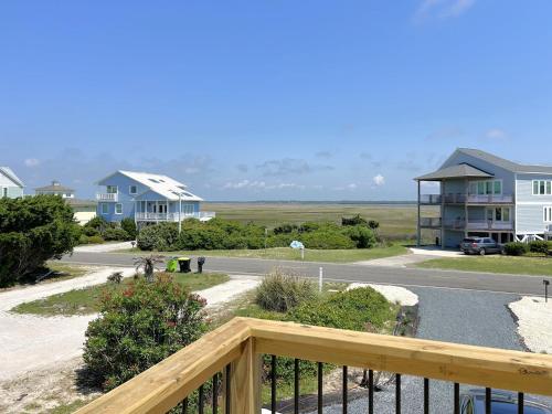 a view from the balcony of a house at Fishin' Shack in Oak Island