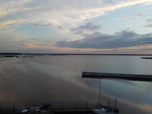 a view of a large body of water with a dock at holiday home in Stepnica for 6 persons in Stepnica