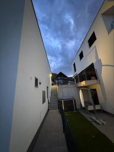 a view from the outside of a building at Star's Apartment in Böttstein