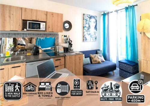 Appart moderne REVE BLEU Hypercentre Blois à 5 min Château