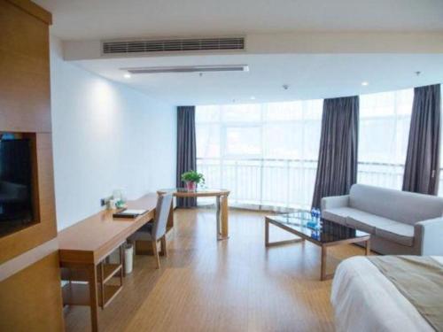 Χώρος καθιστικού στο GreenTree Inn Anqing Yuexixian Wenquan Branch