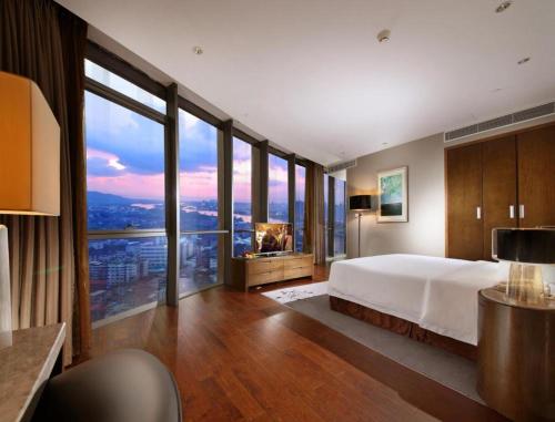Katil atau katil-katil dalam bilik di Fliport Hotel Zhangzhou Yuanshan