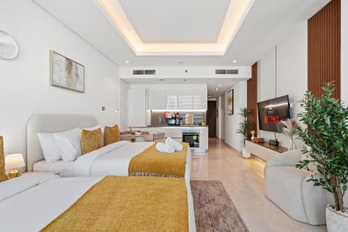 Luxurious New Studio! 2 Double Beds! Sleek Design & High-End Amenities in Dubai Downtown