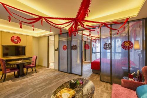 Posezení v ubytování Shijiazhuang Ximeijin Continental Hotel