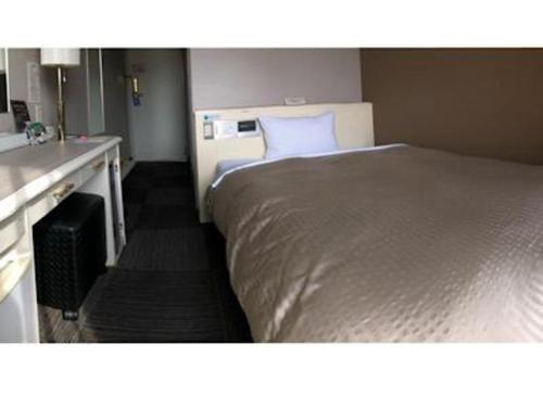 a hotel room with a bed and a desk at Hotel Route Inn Kitamatsudo Ekimae in Kashiwa