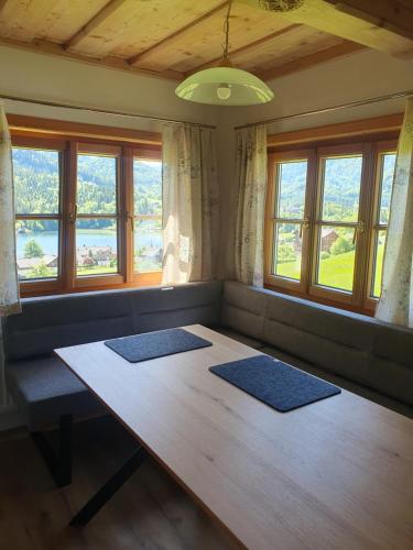 Postel nebo postele na pokoji v ubytování Haus Schraml