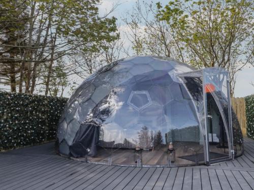 a dome tent on top of a roof at Number 1 Dome in Doirí Beaga