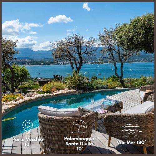 Villa SOPRA 183m2, Vue mer, 8 pers, Porto-Vecchio