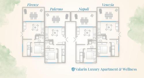 a floor plan of a villa in kerala at Valarin Luxury Apartments & Wellness, Vercana by Rent All Como in Vercana