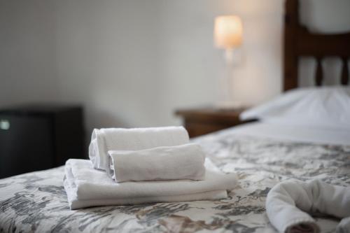 Ein Bett oder Betten in einem Zimmer der Unterkunft Albergo Pietriccio Rosso