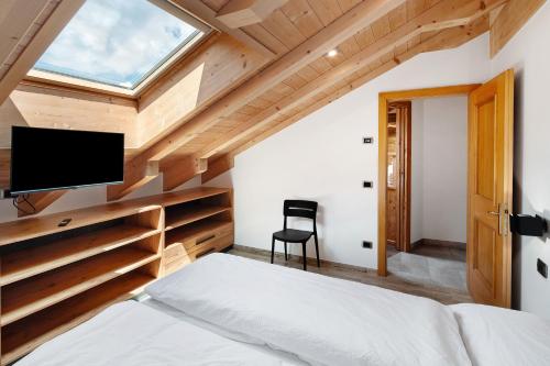 Cama o camas de una habitación en Ciasa Badia