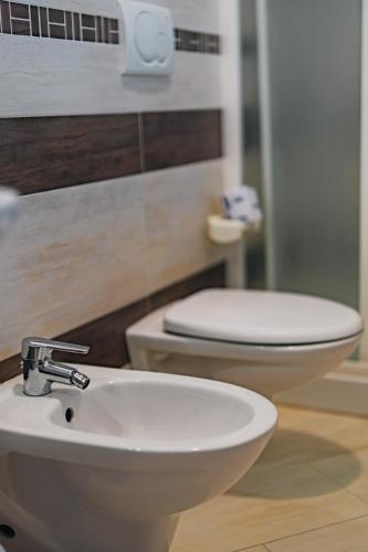 Koupelna v ubytování Albergo Settebello