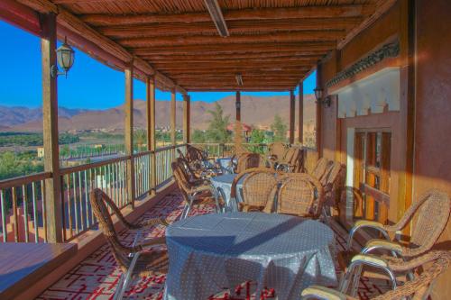 Balkón nebo terasa v ubytování Auberge Toubkal