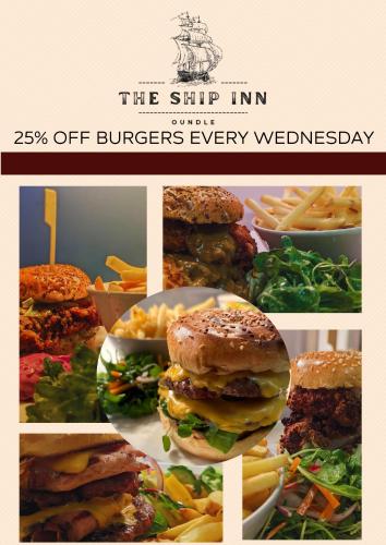 a collage of pictures of different food items at The Ship Inn in Oundle