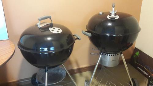 a large pot and a mixer sitting on a counter at Villasun Luxury Apartments & Villas in Flic-en-Flac