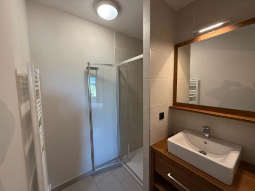 Ένα μπάνιο στο Appartement Neuf aux Saisies - 6 Pers, 52m², 3 Pièces, Grand Balcon, Parking Couvert - FR-1-293-241