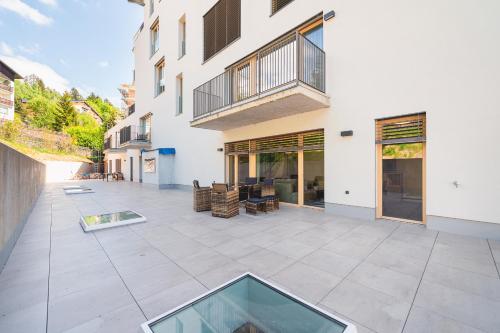 Das Gebäude in dem sich die Ferienwohnung befindet