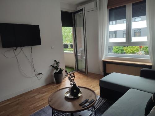 Sjónvarps- og/eða afþreyingartæki á Apartman Mir