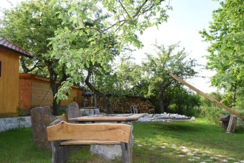 Jardín al aire libre en Apidomek Medový ráj