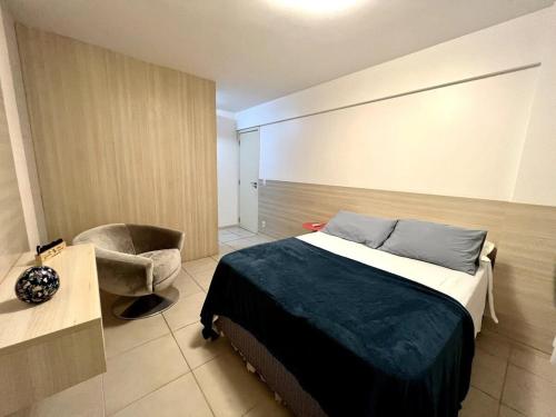 Postel nebo postele na pokoji v ubytování 2 quartos | Beira mar | Piscina | 250 MB