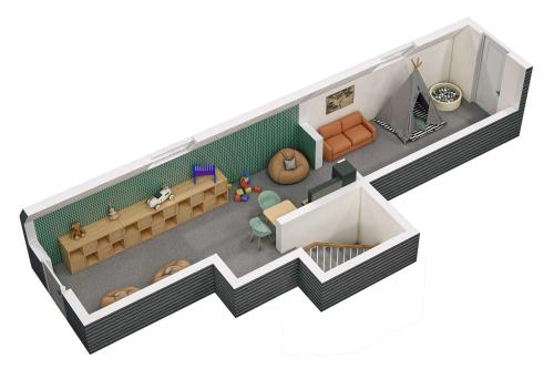 a drawing of a living room with at The Albatross Estate & Golf Links in Fletcher