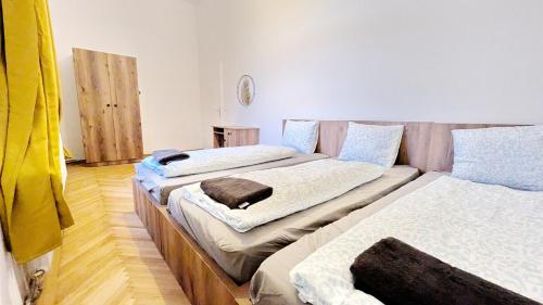 Postel nebo postele na pokoji v ubytování Spacious Rooms - 15 Min from Airport & City Center, 5 Min from Vienna Main-Bus Station EZ9