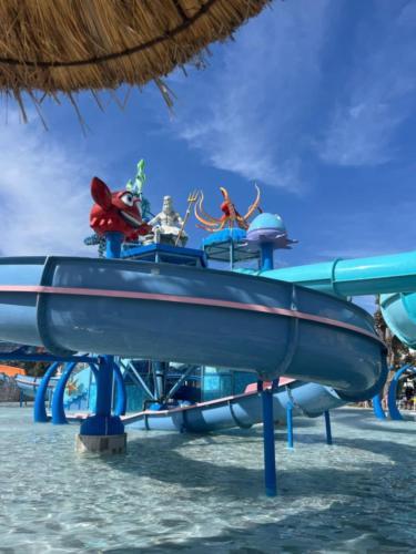 a water slide with characters on top of it at Résidence Blue Bay Monastir Sousse in Monastir