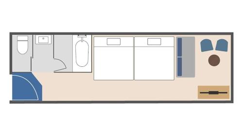 a diagram of a bus with the door open at Hotel Dream Gate Maihama in Chiba