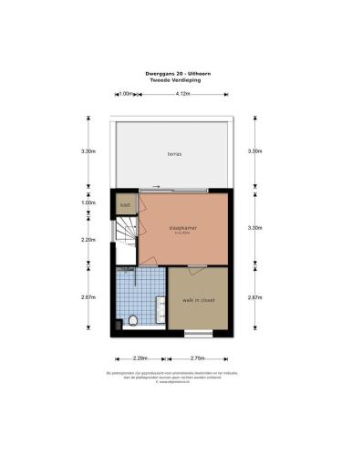 Půdorys ubytování Lil Amsterdam Topfloor a room ensuite with balcony