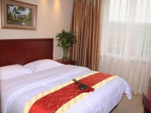 Letto o letti in una camera di GreenTree Inn Beijing Tonzhou Maju Bridge No.2 Express Hotel