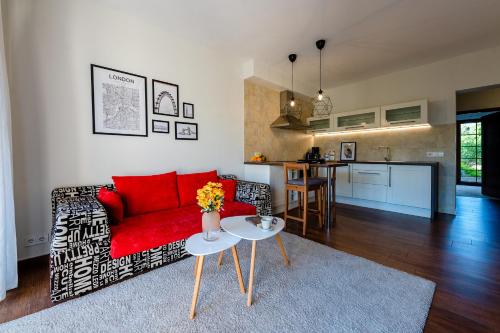 Η κουζίνα ή μικρή κουζίνα στο APARTAMENTY ISKRA