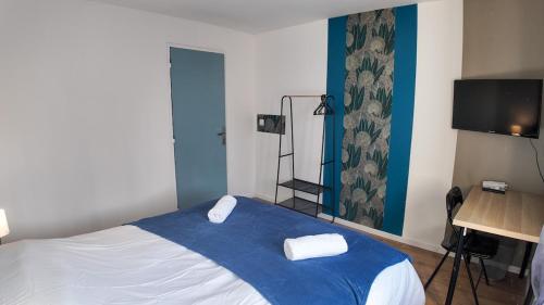 Postel nebo postele na pokoji v ubytování Elégant Appartement T3 - 2 CHAMBRES - Netflix - Terrasse