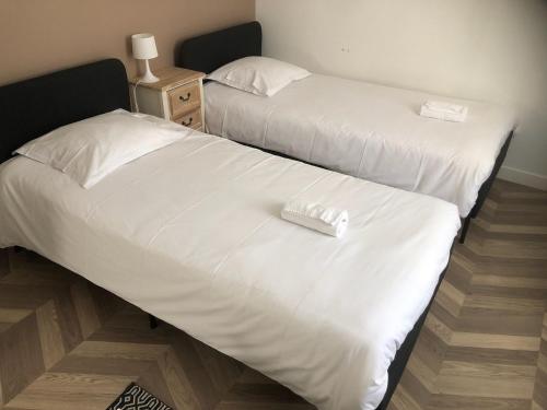 Posteľ alebo postele v izbe v ubytovaní La maison au bord de la riviére